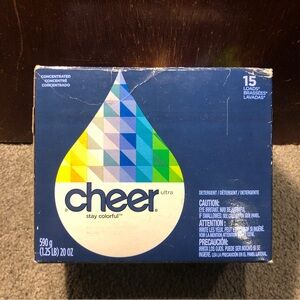Cheer Ultra Stay Colorful Fresh Clean Scent Powder Laundry Detergent 15 Loads
